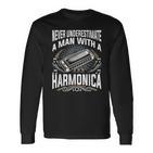 Blues Harp Harmonica Langarmshirts