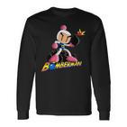 Bomberman Bombing Explosive Retro Gamer Nostalgia Classic Langarmshirts