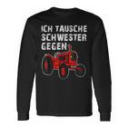 With Brother Siblings Family Tractor Stolzer Bruder Langarmshirts