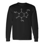 Caffeine Structured Formula Caffeine Chemie Formula Langarmshirts