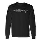 Camera Heartbeat Photographer Langarmshirts