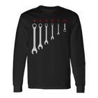 Car Mechanic Wrench Tool Langarmshirts