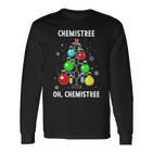 Chemistree Oh Chemistree Science Christmas Chemistry Langarmshirts