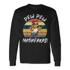 Chick Pew Pew Madafakas intage Crazy Chick S Langarmshirts