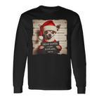 Chihuahua Dog Christmas Retro Christmas Langarmshirts