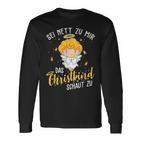 Christkind Schaut Zu Christmas Night Holiday Evening Langarmshirts