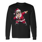 Christmas Boys Children Dabbing Santa Langarmshirts