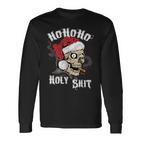 Christmas Santa Skull Rocker Langarmshirts