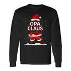 Christmas Grandpa Claus Outfit Family Christmas Langarmshirts