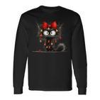 Christmas Grumpy Cat Cheeky Langarmshirts