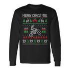 Christmas Jumper Motocross Dirt Bike Racing Christmas Sports Ugly Langarmshirts