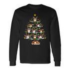 Christmas Lights Santa Drummer Christmas Tree Langarmshirts