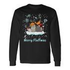 Christmas I Merry Fluffmas I Christmas Cats Cat Langarmshirts