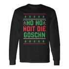 Christmas Party Santa Ho Ho Hoit Die Goschn Langarmshirts