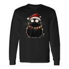 Christmas Tree Christmas Cat Christmas Langarmshirts