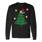 Christmas Tree Fir Christmas Children Christmas Stars Snow Langarmshirts