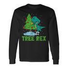 Christmas Tree Rex Dinosaur Fan Children's Christmas Tree Langarmshirts