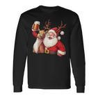 Christmas Tree Santa Reindeer Christmas Langarmshirts