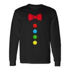 Clown Costume With Bow Tie For Carnival Fancy Dress Clown Costume Langarmshirts