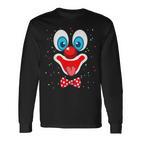 Clown Face Costume For Carnival Fancy Dress Clown Costume Langarmshirts