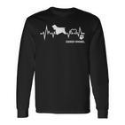 Cocker Spaniel Heartbeat Pulse Dog Ecg Dog Lovers S Langarmshirts