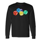 Colourful Dice In Five Different Colours Langarmshirts