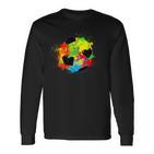 Colourful Football Ball Langarmshirts