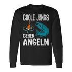 Cool Boys Going Fishing Fish Sports Fisherman Fishing Langarmshirts