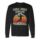 Cool Boys Playing Handball Handballer Boys Children's Langarmshirts