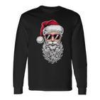 Cool Christmas Cool Santa Claus Christmas Langarmshirts