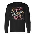 Coolste Trainerin Fitness Dance Handball Farewell Langarmshirts