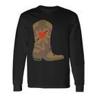 Cowboy Boots With Heart Langarmshirts