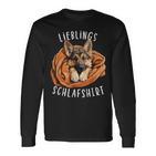 Cute Dog Official Favourite Sleep Shepherd Langarmshirts