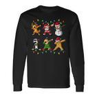 Dabbing Santa Elf Christmas Xmas Langarmshirts