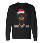 Dachshund Christmas Jumper Merry Christmas Dachshund Christmas Langarmshirts