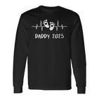 Daddy 2025 Heartbeat The Daddy Father's Day Birth Father Langarmshirts