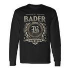 Das Ist Ein Bader Ding Bader Name Langarmshirts