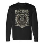 Das Ist Ein Becker Ding Becker Name Langarmshirts