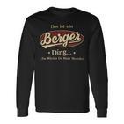 Das Ist Ein Berger Ding Das Würdest Du Nicht Verstehen Berger Name Langarmshirts