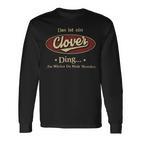 Das Ist Ein Clover Ding Das Würdest Du Nicht Verstehen Clover Name Langarmshirts