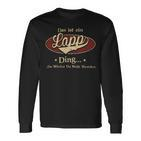 Das Ist Ein Lapp Ding Das Würdest Du Nicht Verstehen Lapp Name Langarmshirts