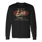 Das Ist Ein Liss Ding Das Würdest Du Nicht Verstehen Liss Name Langarmshirts