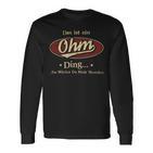 Das Ist Ein Ohm Ding Das Würdest Du Nicht Verstehen Ohm Name Langarmshirts