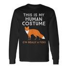 Das Ist Mein Menschen I'm Really A Fox Langarmshirts