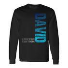 David Name First Name Boy Man Birthday Langarmshirts