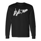 Deutschrap Hip Hop 187 Hand Sign Gesture Langarmshirts