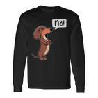 Dickköpfiger Rauhaardackel Nö Dachshund Dog Dog Langarmshirts