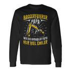 Digger Driver Dad Construction Machine Digger Driver Slogan Langarmshirts