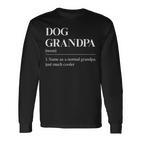 Dog Grandpa Lustige Hunde-Opa-Definition Father's Day Langarmshirts