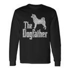 The Dogfather Akita Inu Dog Silhouette Langarmshirts